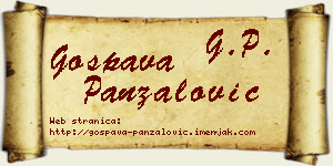 Gospava Panzalović vizit kartica